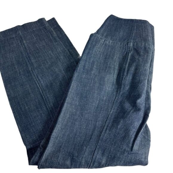 Tibi Wide Tapered Leg Zip Waist Jeans Sz 8 - Picture 5 of 6